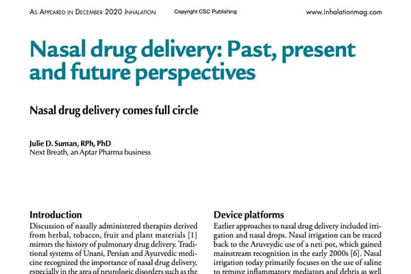 Thumbnail screenshot for nasal drug delivery